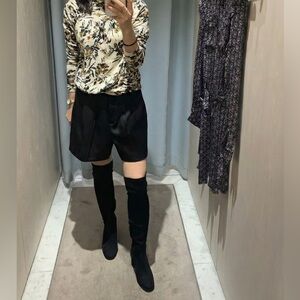 Italian Over-the-Knee Boots Black Suede - EU 35 (US 4.5-5) - Artisan-made